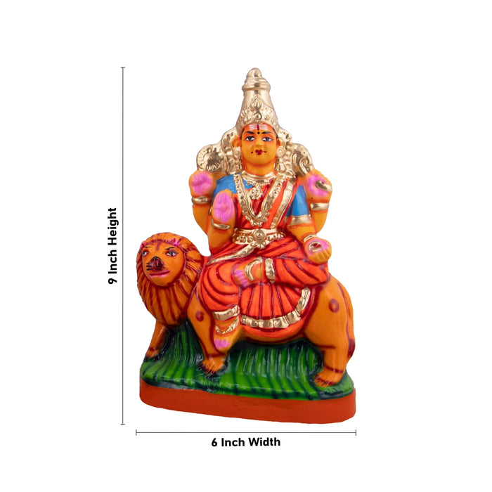 Lakshmi Ganesh Saraswati Idol Paper Mache Golu Bommai Set - 9 X 6 Inches | Navratri Gombe/ Golu Doll