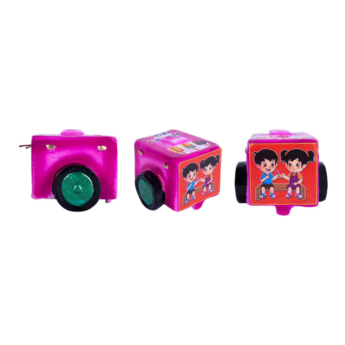 Ice Cream Seller Clay Golu Bommai Set - 5.5 X 2.5 Inches | Navratri Gombe/ Giri Golu Doll For Navaratri Decor