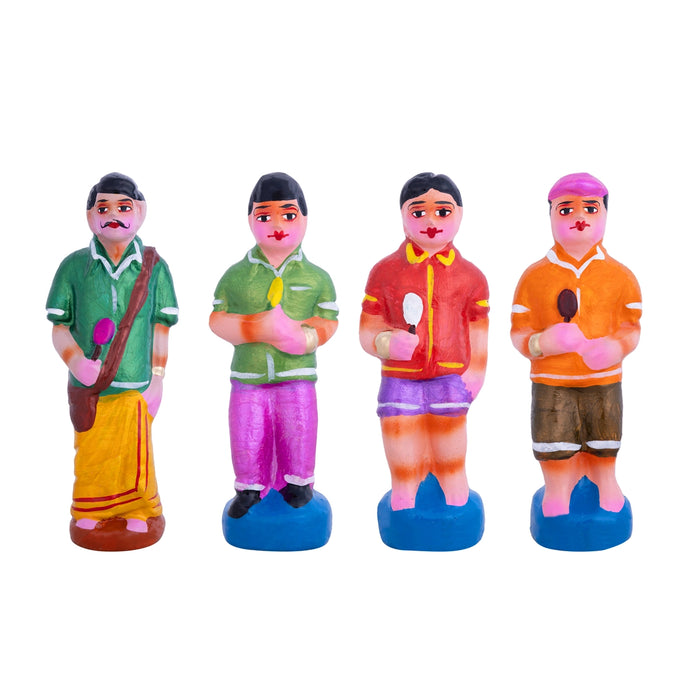 Ice Cream Seller Clay Golu Bommai Set - 5.5 X 2.5 Inches | Navratri Gombe/ Giri Golu Doll For Navaratri Decor