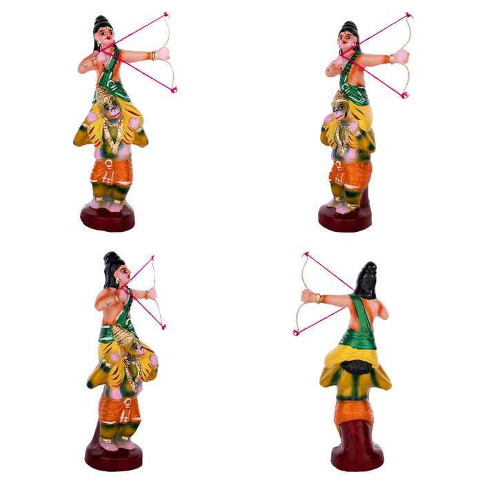 Indrajit Vadham Clay Golu Bommai Set - 11 x 6.5 Inches | Giri Golu Bommalu/ Navaratri kolu Bommai/ Gombe