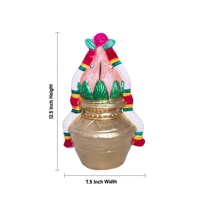 Kalasam Clay Golu Bommai - 12.5 x 7.5 Inches | Giri Golu Doll / Navaratri Golu Bomma /Gombe /Bommai