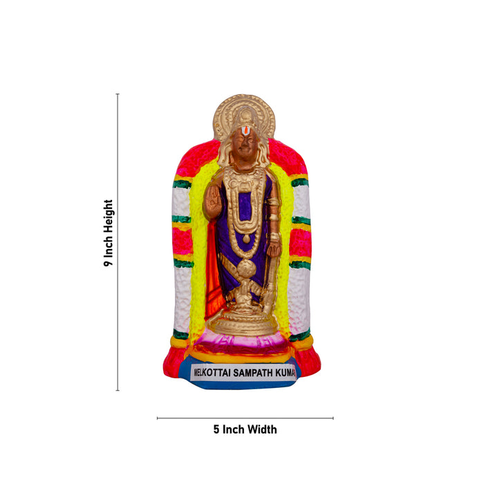 5 Suvai Perumal Paper Mache Golu Bommai Set - 9 x 5 Inches | 5 Pcs/ Giri Golu Doll/ Navaratri Golu Bomma/ Gombe/ Bommai