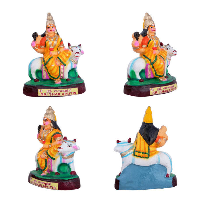 Nava Durga Clay Golu Bommai Set - 9 X 6 Inches | Navratri Gombe/ Golu Doll For Navaratri Decor