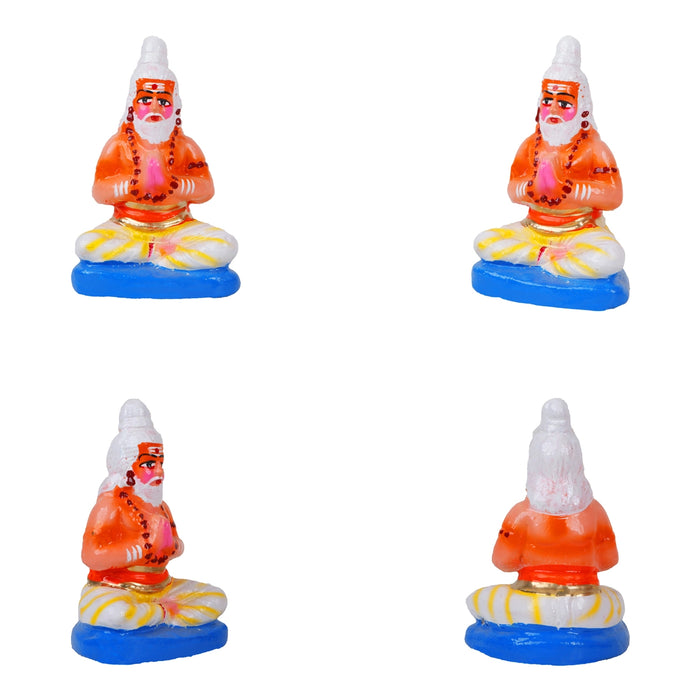Dakshinamurthy Vigraham Clay Golu Bommai Set - 11 X 5.5 Inches | Navratri Gombe/ Golu Doll For Navaratri Decor