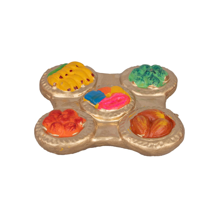 Engagement Clay Golu Bommai Set - 5 x 3 Inches | Giri Golu Doll/ Navaratri Golu Bomma/Gombe/Bommai