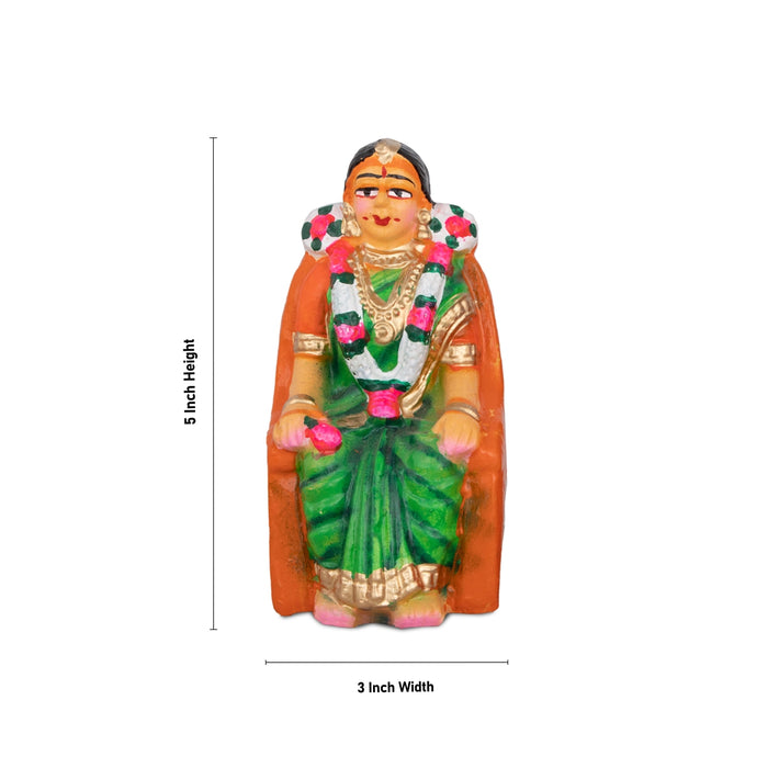 Engagement Clay Golu Bommai Set - 5 x 3 Inches | Giri Golu Doll/ Navaratri Golu Bomma/Gombe/Bommai