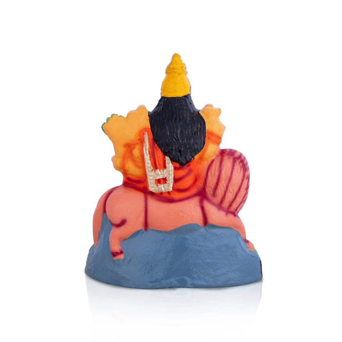 Durga Idol Clay Golu Bommai - 12 X 7 Inches | Navratri Gombe/ Giri Golu Doll For Navaratri Decor