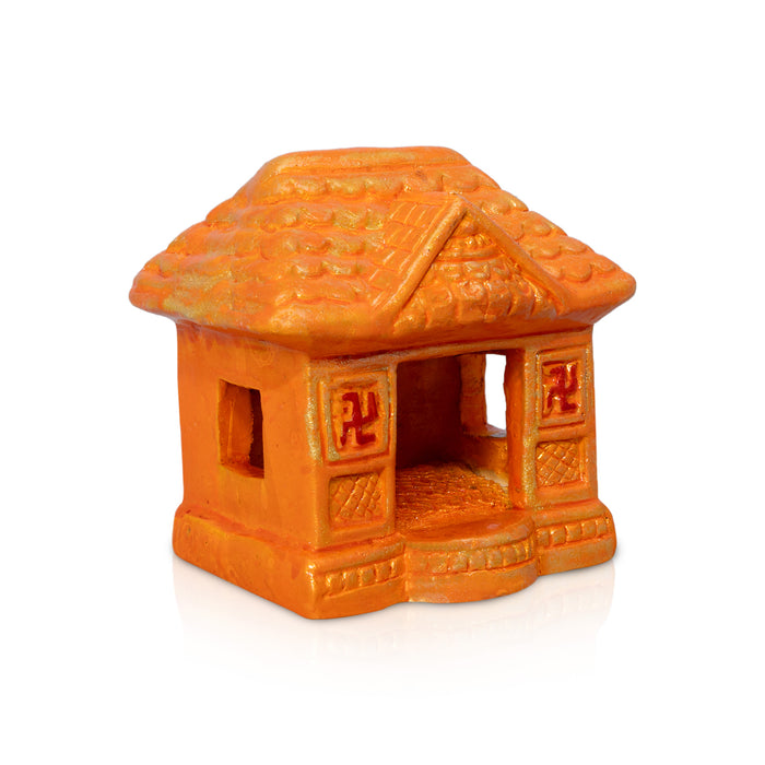 House Clay Golu Bommai - 4.5 x 4 Inches | Giri Golu Doll/ Navaratri Golu Bommai/Gombe/Bommalu