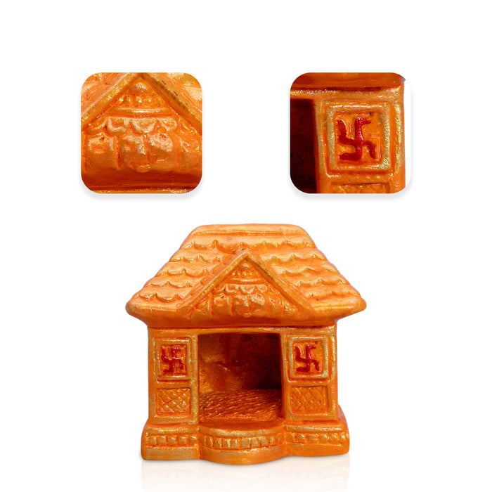 House Clay Golu Bommai - 4.5 x 4 Inches | Giri Golu Doll/ Navaratri Golu Bommai/Gombe/Bommalu