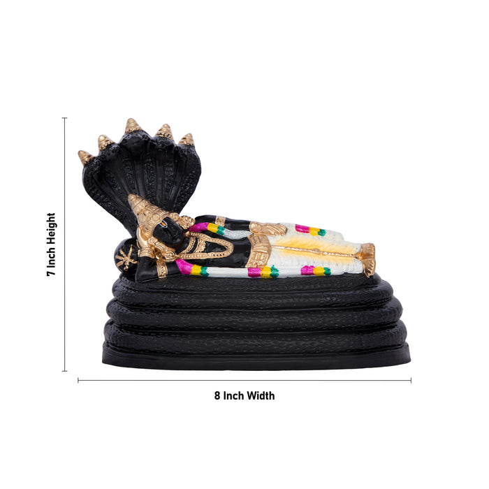 Ranganathar With Garland Clay Golu Bommai - 7 x 8 Inches | Giri Golu Doll/ Navaratri Kolu Bommai/ Dasara Bommalu