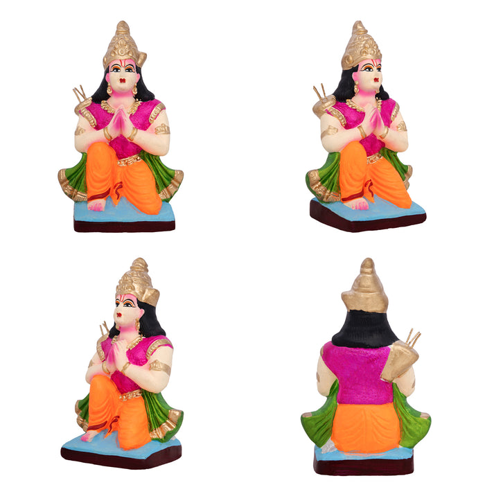Vishnu Vishwaroopam Clay Golu Bommai - 13 x 6.5 Inches | Giri Golu Doll/ Navaratri Golu Bomma/ Gombe/ Bommai