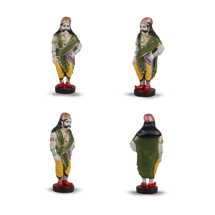 Ponniyin Selvan Clay Golu Bommai Set - 9 x 4.5 Inches | Giri Golu Doll/ Navaratri Golu Bomma/Gombe/Bommai