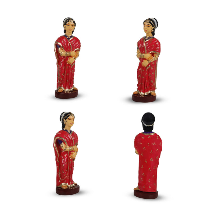Ponniyin Selvan Clay Golu Bommai Set - 9 x 4.5 Inches | Giri Golu Doll/ Navaratri Golu Bomma/Gombe/Bommai