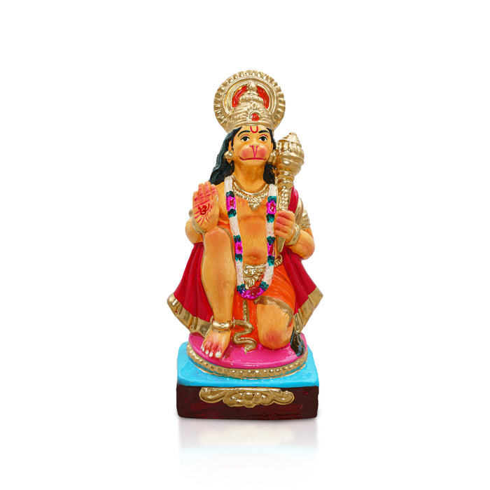 Hanuman Clay Golu Bommai- 7 x 3.5 Inches | Giri Golu Doll/Navaratri Golu Bomma/Gombe/Bommai