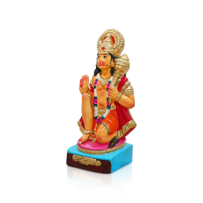 Hanuman Clay Golu Bommai- 7 x 3.5 Inches | Giri Golu Doll/Navaratri Golu Bomma/Gombe/Bommai