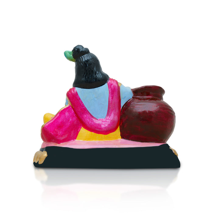 Butter Krishna Clay Golu Bommai - 3 x 4 Inches | Giri Golu Doll/ Navaratri Golu Bomma/Gombe/Bommai
