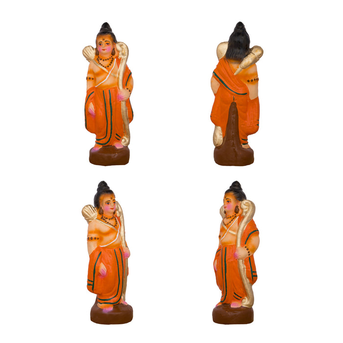 Seethaiyai Kanden Clay Golu Bommai Set - 7 x 4 Inches | 6 Pcs/ Giri Kolu Bommai/ Navaratri Golu Doll/ Gombe