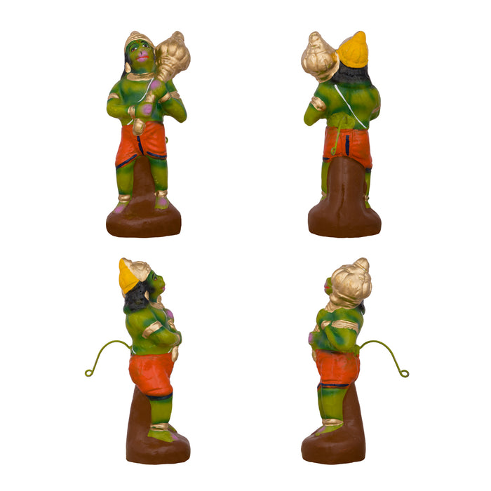 Seethaiyai Kanden Clay Golu Bommai Set - 7 x 4 Inches | 6 Pcs/ Giri Kolu Bommai/ Navaratri Golu Doll/ Gombe