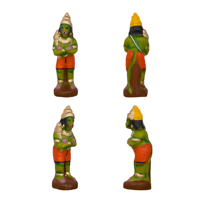 Seethaiyai Kanden Clay Golu Bommai Set - 7 x 4 Inches | 6 Pcs/ Giri Kolu Bommai/ Navaratri Golu Doll/ Gombe