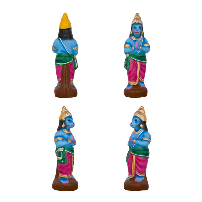 Seethaiyai Kanden Clay Golu Bommai Set - 7 x 4 Inches | 6 Pcs/ Giri Kolu Bommai/ Navaratri Golu Doll/ Gombe