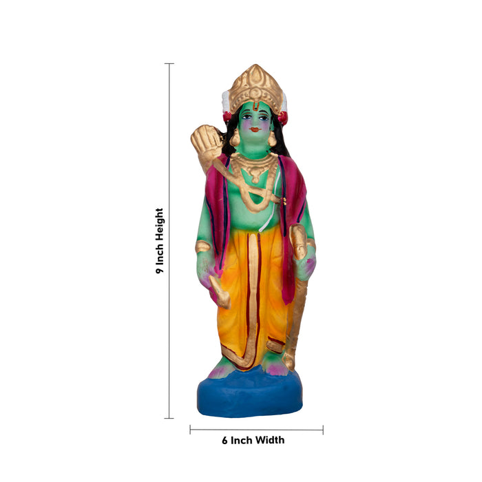 Ramar Bow Broken Clay Golu Bommai Set - 9 x 6 Inches | 13 Pcs/ Giri Kolu Bommai/ Navaratri Golu Bomma/ Dasara doll
