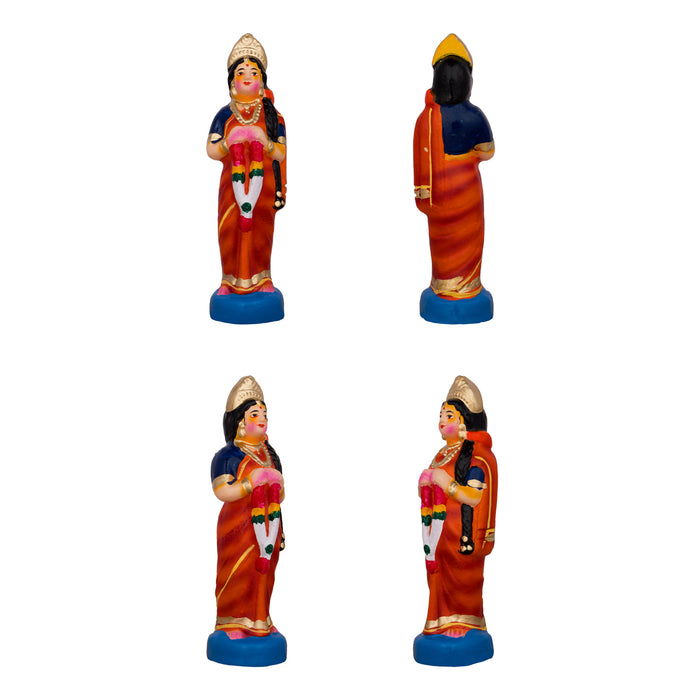 Ramar Bow Broken Clay Golu Bommai Set - 9 x 6 Inches | 13 Pcs/ Giri Kolu Bommai/ Navaratri Golu Bomma/ Dasara doll
