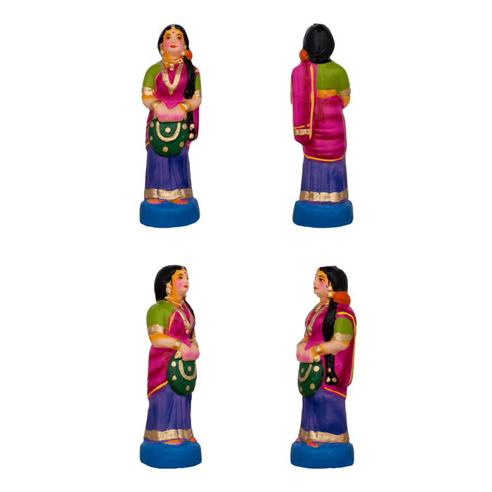 Ramar Bow Broken Clay Golu Bommai Set - 9 x 6 Inches | 13 Pcs/ Giri Kolu Bommai/ Navaratri Golu Bomma/ Dasara doll