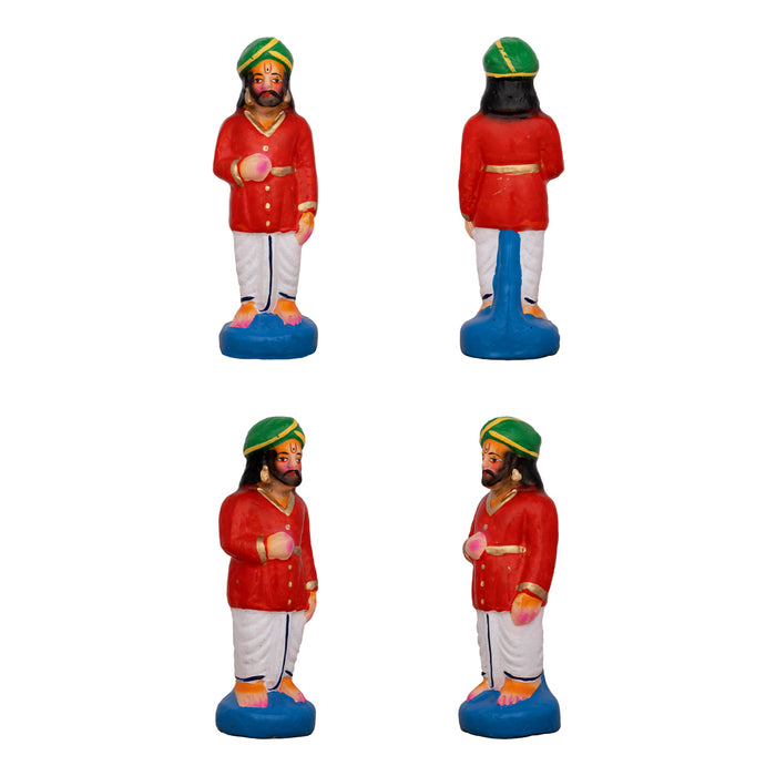 Ramar Bow Broken Clay Golu Bommai Set - 9 x 6 Inches | 13 Pcs/ Giri Kolu Bommai/ Navaratri Golu Bomma/ Dasara doll