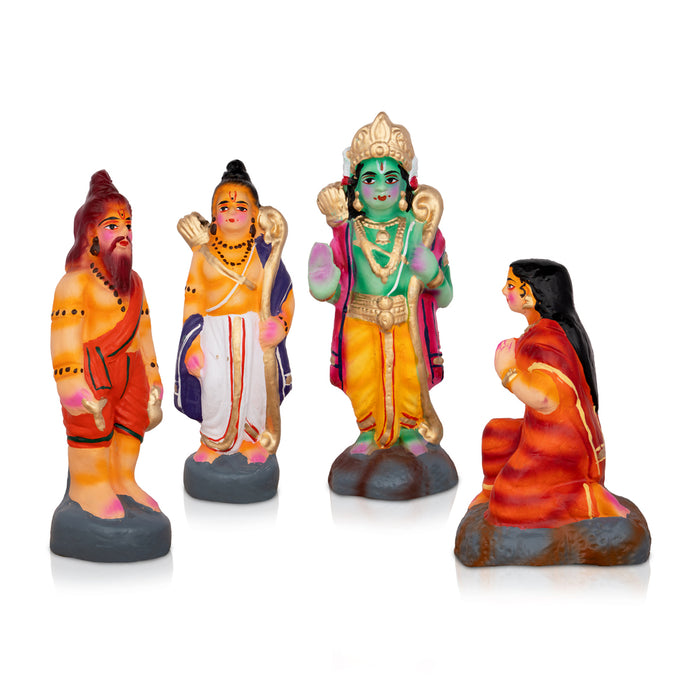 Ahalya Moksham Clay Golu Bommai Set - 9 x 3.5 Inches | Giri Golu Doll/ Navaratri Golu Bomma/Gombe/Dasara Bommai