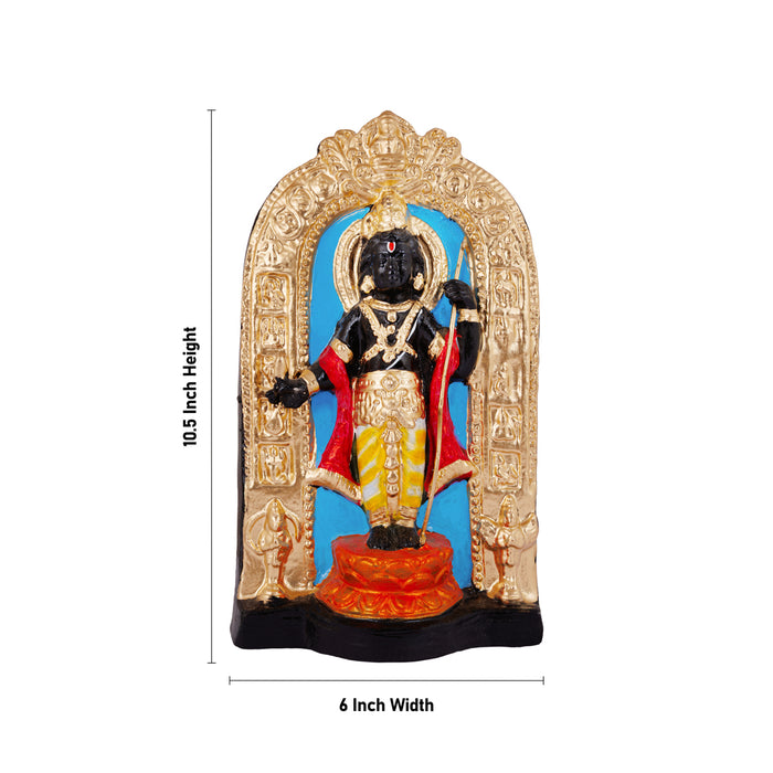 Ayodhya Ramar Clay Golu Bommai - 10.5 x 6 Inches | Giri Golu Doll/ Navaratri Golu Bomma/ Bommai/ Gombe