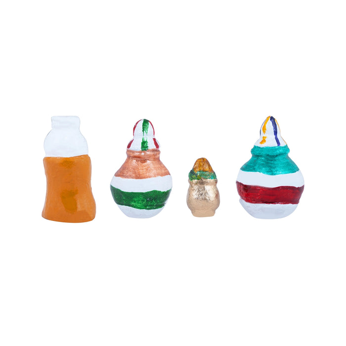 Marriage Clay Golu Bommai Set - 4.5 X 1.5 Inches | Navratri Gombe/ Giri Golu Doll For Navaratri Decor