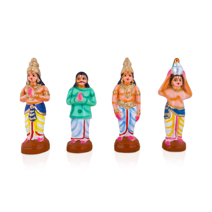 Andal Kalyanam Clay Golu Bommai Set - 8 x 3 Inches | Giri Golu Bommai/ Navaratri Golu Doll/ Gombe
