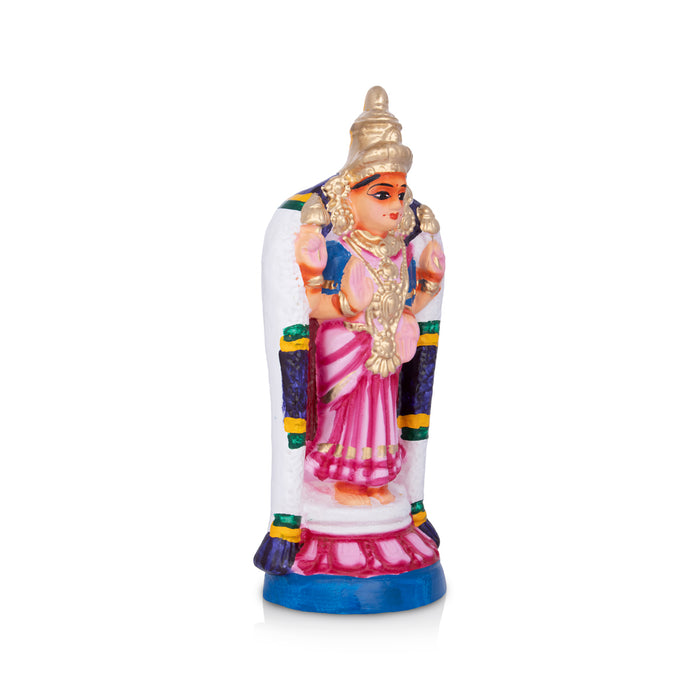 Akhilandeshwari Paper Mache Golu Bommai - 6.5 x 3 Inches | Giri Golu Doll/ Navaratri Golu Bommalu/ Bomma/Gombe