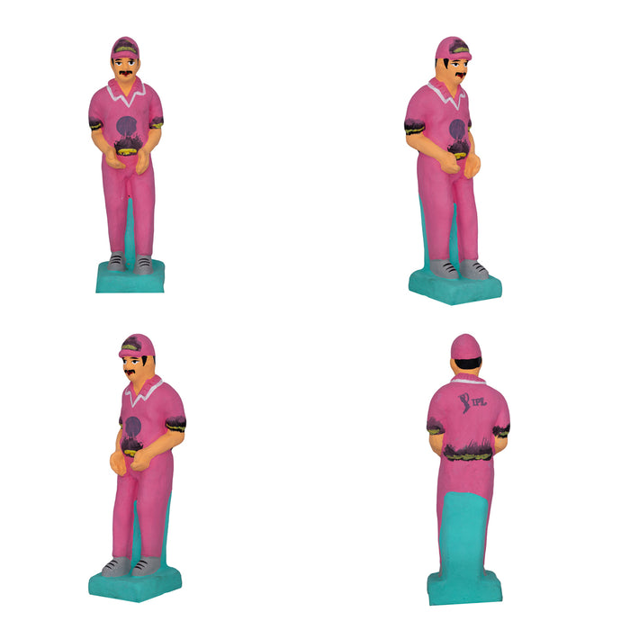 Cricket Clay Golu Bommai Set - 7 x 2.5 Inches |16 Pcs/ Giri Golu Doll/ Navaratri Golu Bomma/Gombe/Bommai