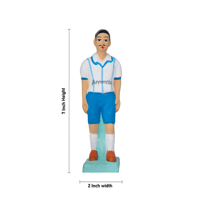 Football Clay Golu Bommai Set - 7 x 2 Inches | Giri Golu Bommalu/ Navaratri kolu Bommai/ Gombe/ Dasara Doll