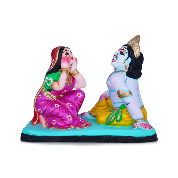 Yashoda Sees the Universe in Krishna's Mouth Clay Golu Bommai - 8 x 9 Inches | Giri Golu Doll/ Navaratri Kolu Bommai
