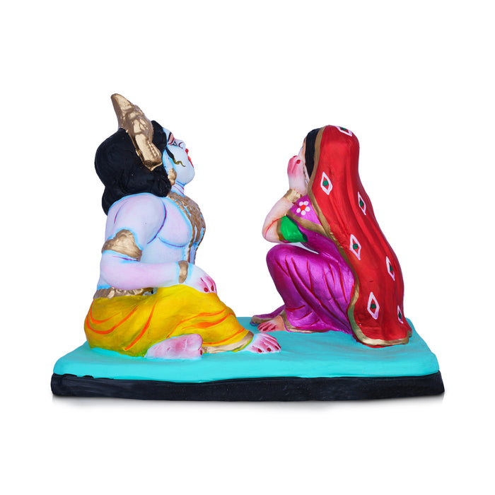 Yashoda Sees the Universe in Krishna's Mouth Clay Golu Bommai - 8 x 9 Inches | Giri Golu Doll/ Navaratri Kolu Bommai