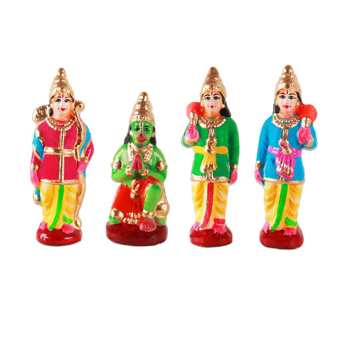 Ramar Pattabhishekam Clay Golu Bommai Set - 8 x 5 Inches | Giri Golu Doll/ Navaratri Golu Bomma/Gombe/Bommai