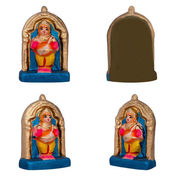 Kubera Clay Golu Bommai Set - 9 x 8.5 Inches | Giri Golu Doll/ Navaratri Golu Bomma/Gombe/Bommalu