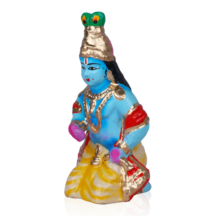 Yasodha Kannan Clay Golu Bommai Set - 6 x 36 Inches | 4 Pcs/ Giri Kolu Bommai/ Navaratri Golu Doll/ Dasara Doll
