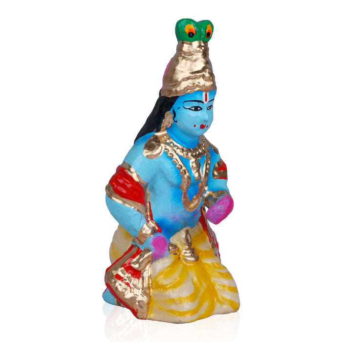Yasodha Kannan Clay Golu Bommai Set - 6 x 36 Inches | 4 Pcs/ Giri Kolu Bommai/ Navaratri Golu Doll/ Dasara Doll