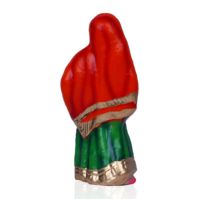 Yasodha Kannan Clay Golu Bommai Set - 6 x 36 Inches | 4 Pcs/ Giri Kolu Bommai/ Navaratri Golu Doll/ Dasara Doll