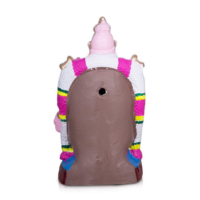Lakshmi Narasimhar Clay Golu Bommai - 11 x 6 Inches | Giri Golu Doll/ Navaratri Golu Bommalu/Gombe