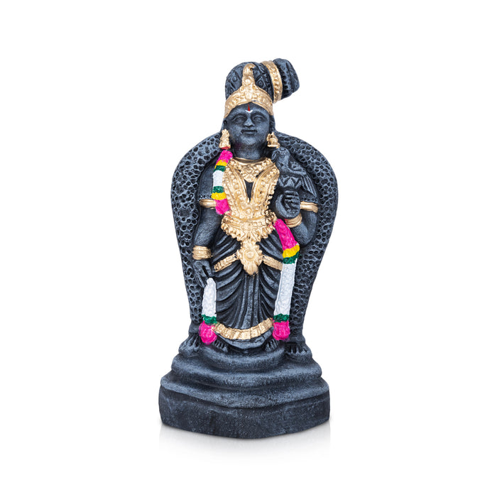Andal Clay Stone Finish Golu Bommai - 10 x 4 Inches | Giri Golu Bommai/ Navaratri Golu Doll/ Gombe/ Bomma