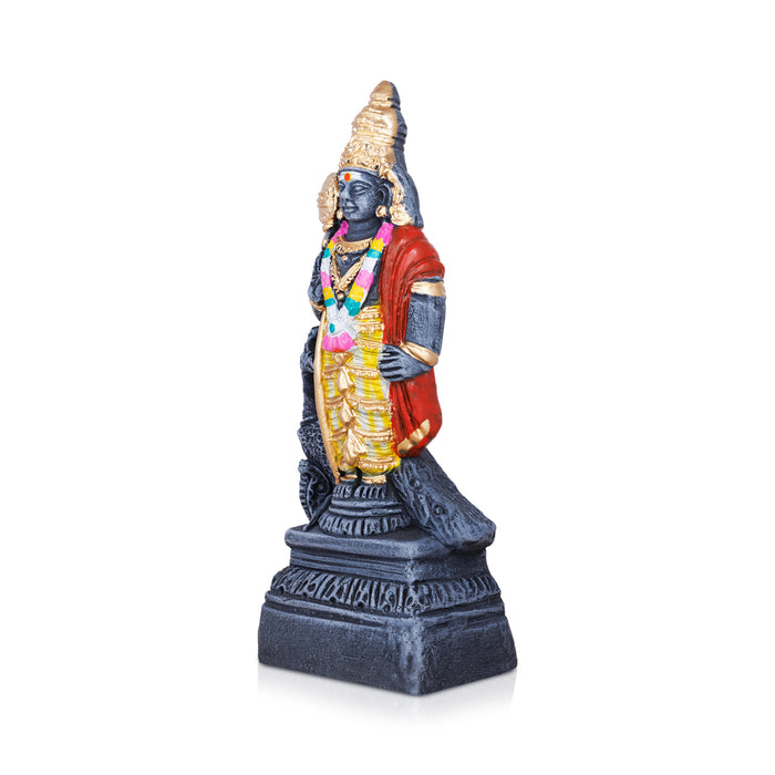 Kalvettu Murugan Stone Finish Clay Golu Bommai - 11 x 6.5 Inches | Giri Golu Bommalu/ Navaratri kolu Bommai