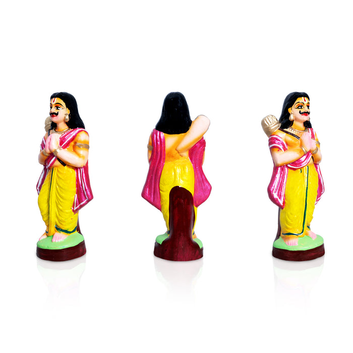 Akshaya Patram Clay Golu Bommai Set - 8 x 4 Inches | Giri Golu Doll/ Navaratri Golu Bommai/Gombe/ Bomma