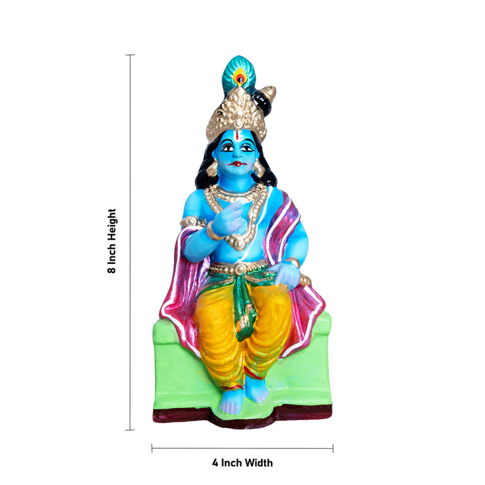 Akshaya Patram Clay Golu Bommai Set - 8 x 4 Inches | Giri Golu Doll/ Navaratri Golu Bommai/Gombe/ Bomma