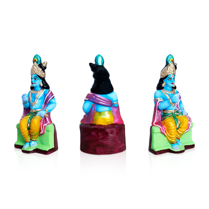 Akshaya Patram Clay Golu Bommai Set - 8 x 4 Inches | Giri Golu Doll/ Navaratri Golu Bommai/Gombe/ Bomma