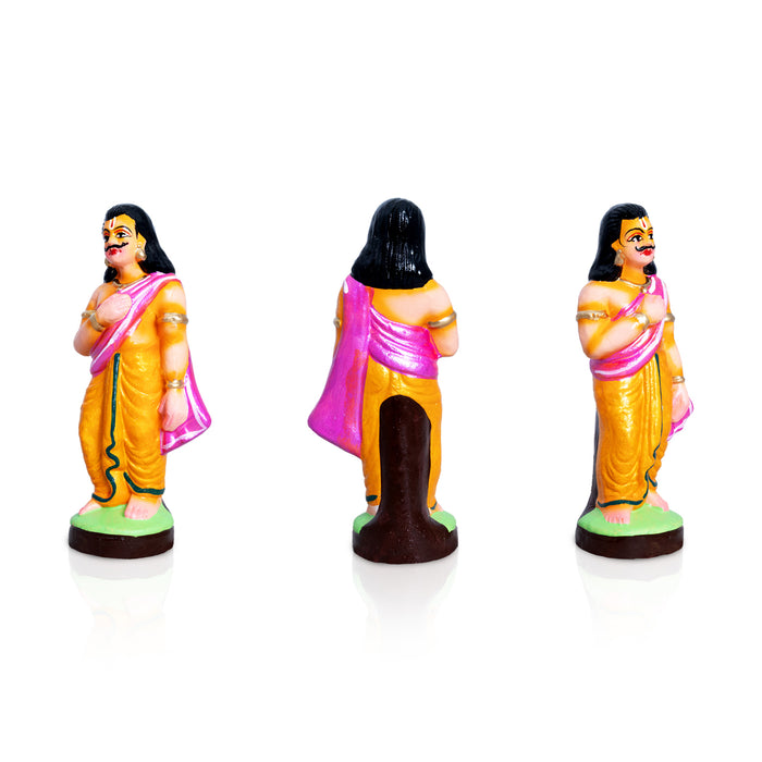 Akshaya Patram Clay Golu Bommai Set - 8 x 4 Inches | Giri Golu Doll/ Navaratri Golu Bommai/Gombe/ Bomma