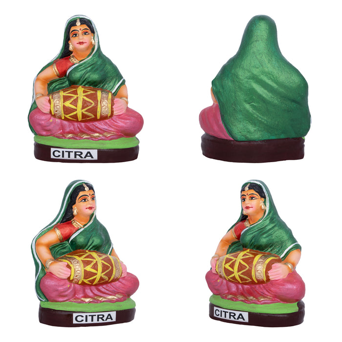 Krishnar Ashtasaki Clay Golu Bommai Set - 10 x 5.5 Inches | Giri Golu Bomma/ Navaratri kolu Bommai/ Dasara doll